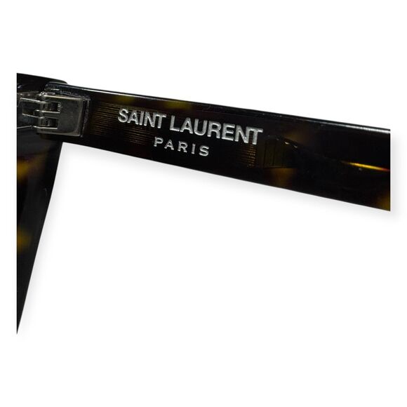 Saint Laurent SL 1/F Oversized Sunglasses 003 Brown Havana Grey Lenses 145mm - Picture 8 of 9